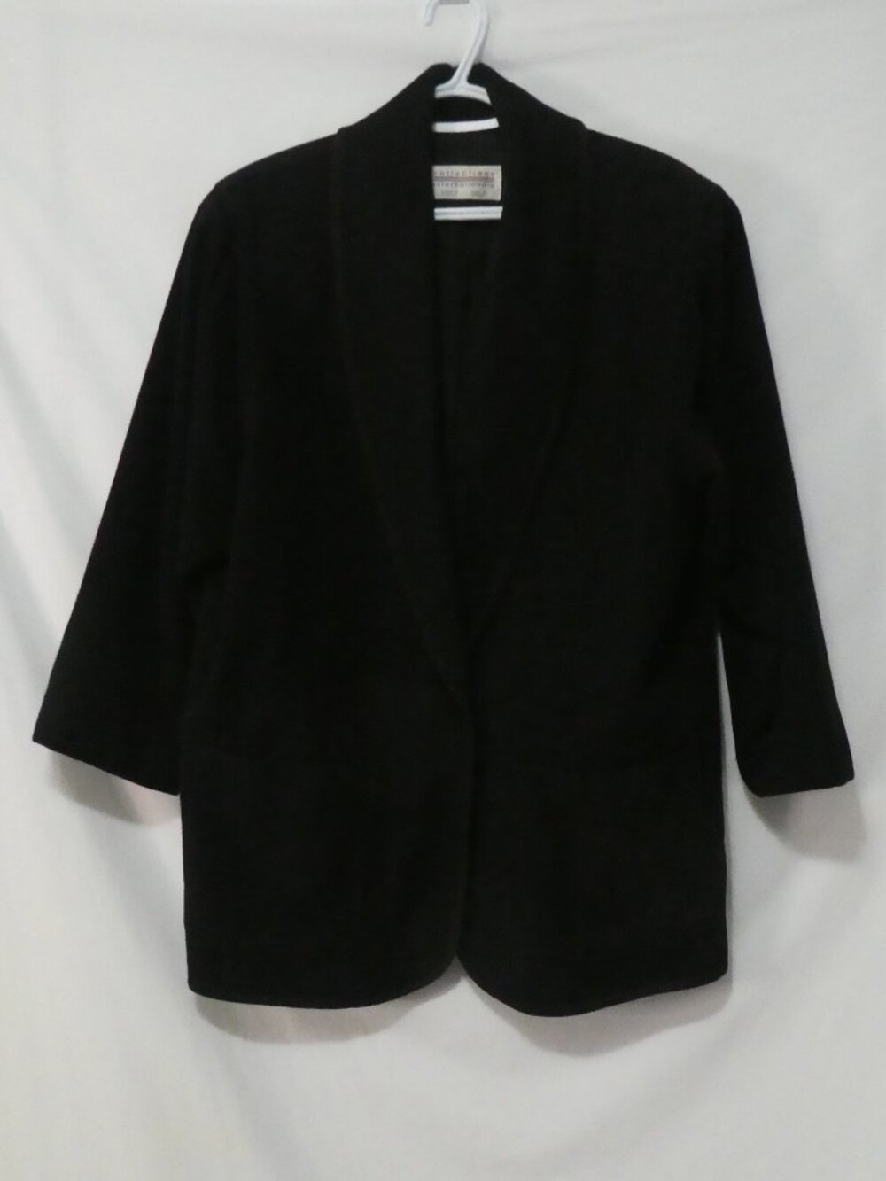 Vintage COLLECTIONS INTERNATIONALE Black Shawl Collar Blazer Jacket - Size 12